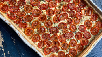 TOMATO BASIL & MARSCAPONE TART - SERVES 6