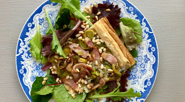 LEEK BACON AND BLUE CHEESE TART - SERVES 6