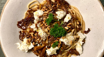 LINGUINE WITH BALSAMIC MUSHROOMS - SERVES 2