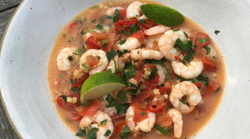 GARLIC AND CHILLI PRAWNS - SERVES 2