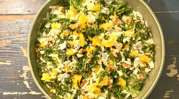 CABBAGE, BLUE CHEESE, ORANGE AND WALNUT SALAD