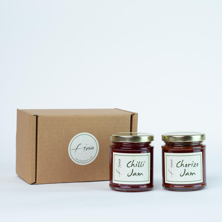 SAVOURY JAM GIFT BOX - ONE SPICY CHILLI JAM AND ONE CHORIZO JAM